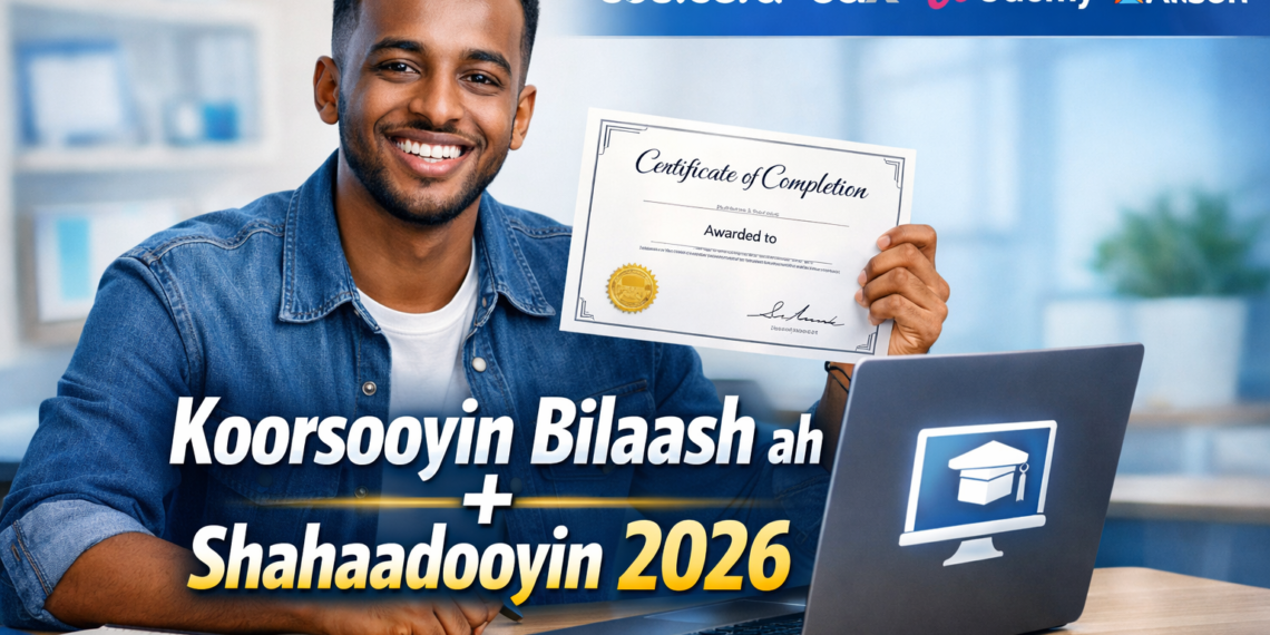 Koorsooyin bilaash ah oo shahaadooyin wata oo online ah - aqoonspace