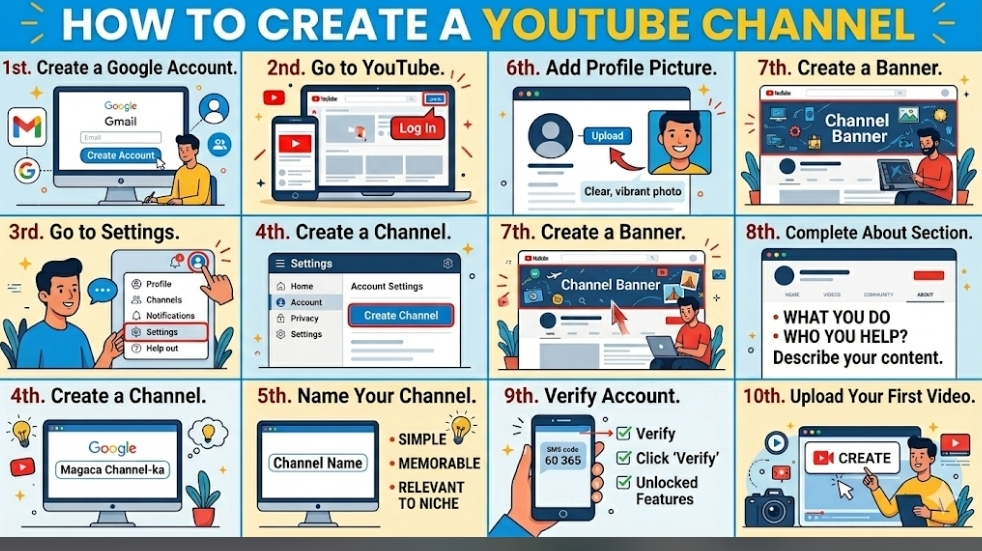 How to Start a YouTube Channel Step by Step (2026)
